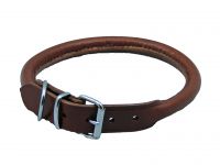 Rundlederhalsband braun, 55 cm