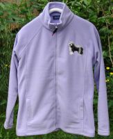 Damen-Fleecejacke mit Beardie-Aufn??her, lila
