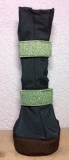 Premium Beardie Boots - dunkelblau/Glitzergummi mint - atmungsaktiv! Für Hündinnen
